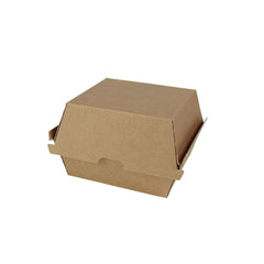 Take-away-Burger-Boxen, braun, 13 x 14 x 8 cm, Kraftkarton