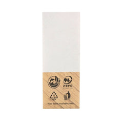 Snack-Banderole aus Papier mit Klebepunkt 30 x 4 cm, braun