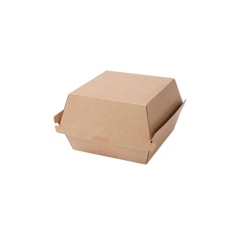 Take-away-Burger-Boxen, braun, 16,8 x 15,4 x 9,8 cm, Kraftkarton