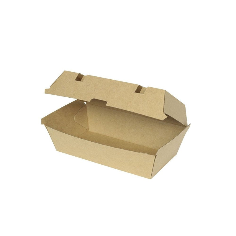Take-away-Klappdeckel-Boxen, braun, 21,4 x 11,4 x 8,5 cm, Kraftkarton