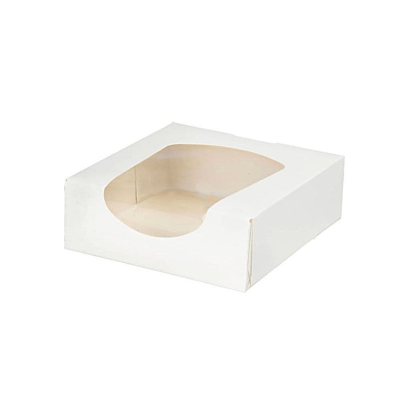 Sichtfenster-Schachteln aus Karton 600 ml, PLA-Folie, weiß, faltbar