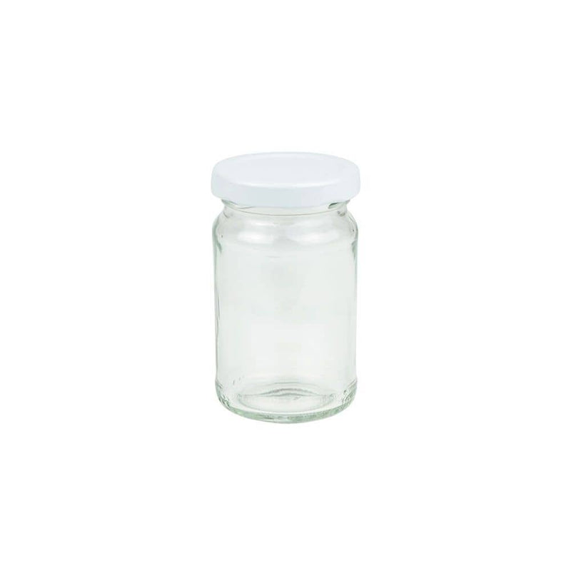 Twist-Off-Gläser klar, Deckel weiß, 100 ml