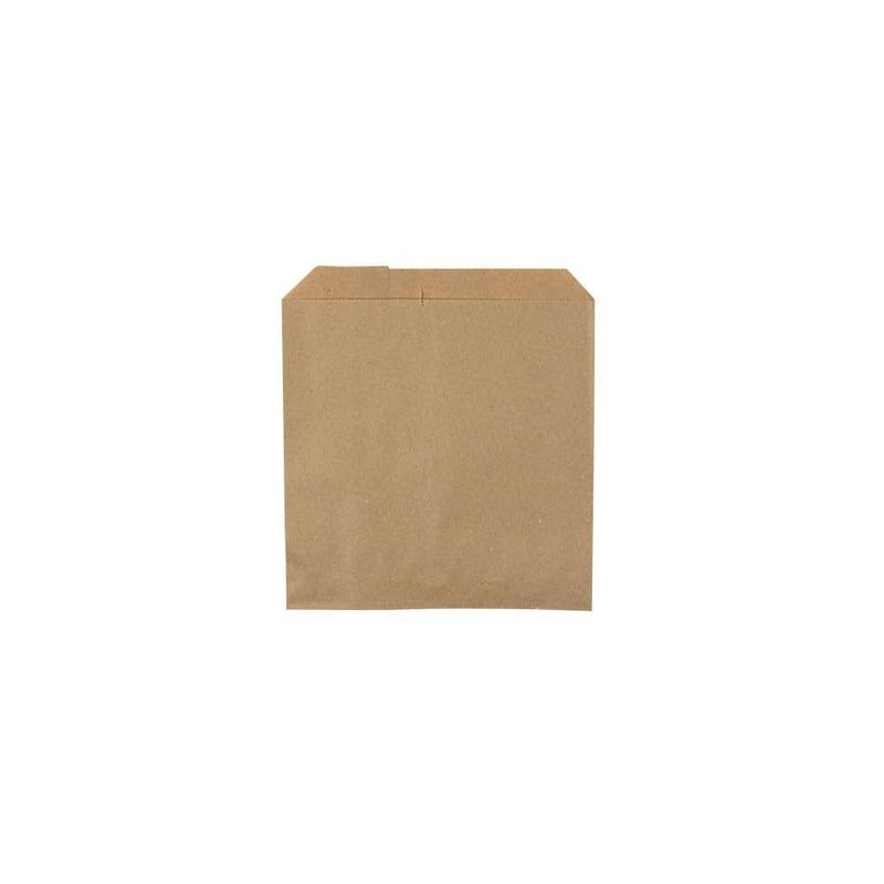 Flachbeutel aus Papier 17 x 17 cm, braun
