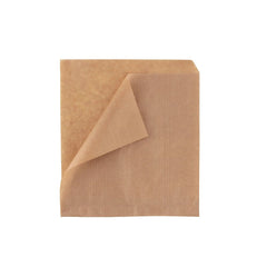 Burgertaschen aus Papier mit seitlich offen, 16 x 16 cm, braun