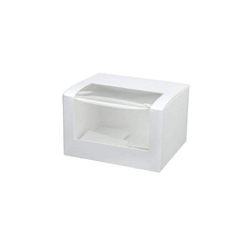 Patisserie-Boxen mit PLA-Fenster 13 x 11 x 8 cm cm, weiß